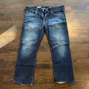 AG Men's Dark Blue Straight-Leg Jeans - excellent condition